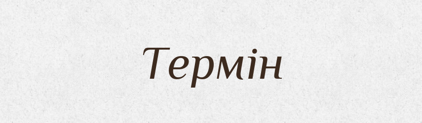 Термін — Тлумачний словник української мови