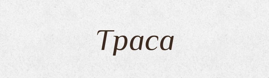 Траса — Тлумачний словник української мови