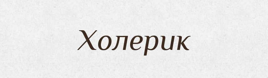 Холерик — Тлумачний словник української мови
