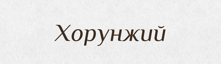 Хорунжий — Тлумачний словник української мови