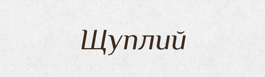 Щуплий — Тлумачний словник української мови